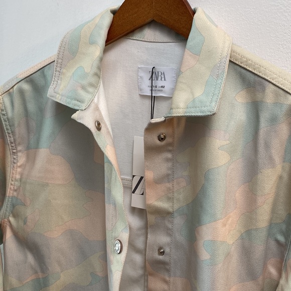 NWT Zara Printed Denim Nordic Jacket, Size 11-12 - Picture 12 of 15